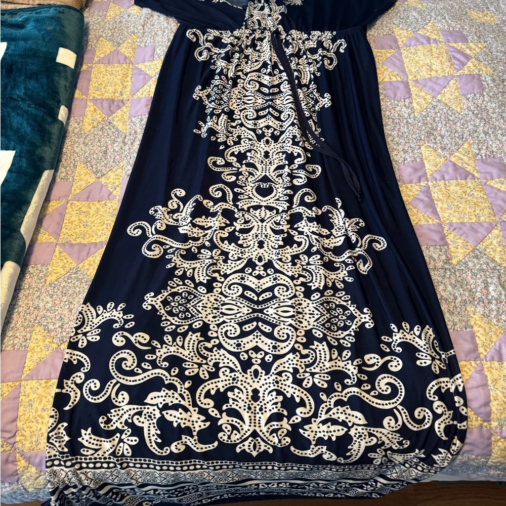 Just Love blue and white maxi dress